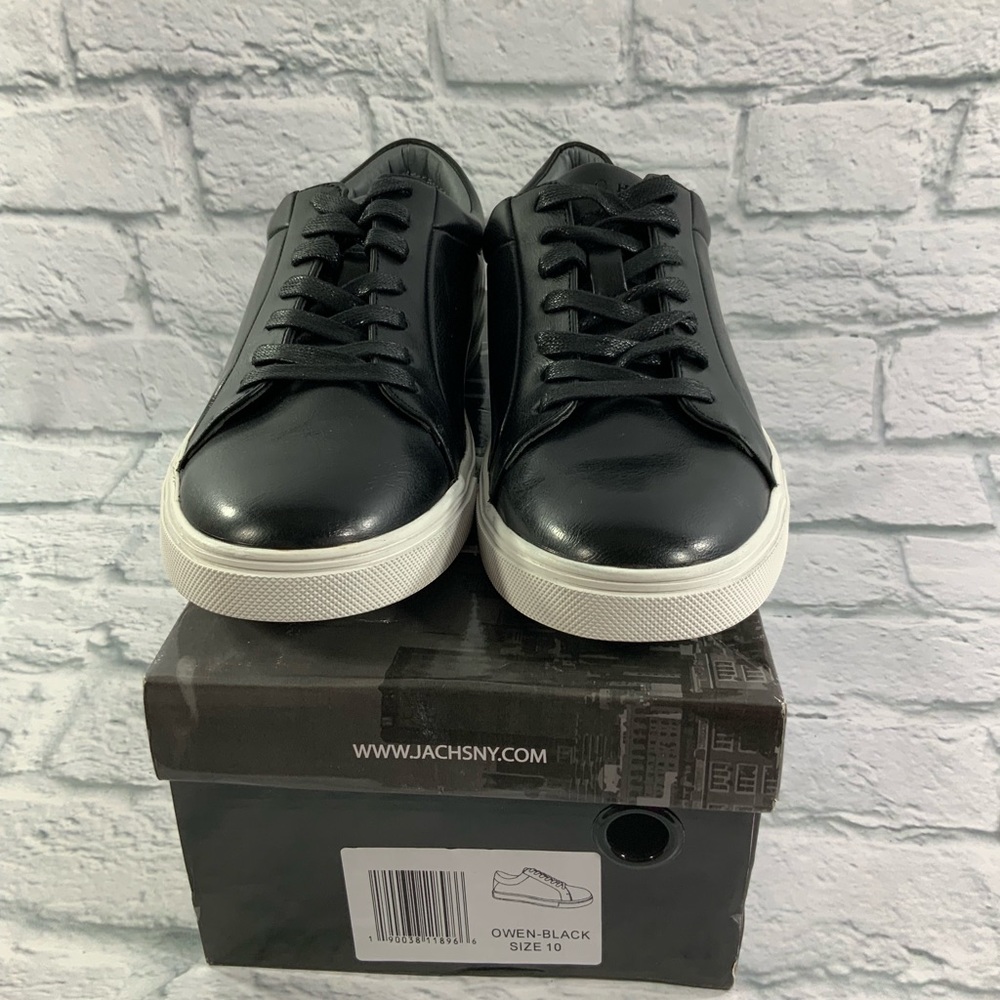 Jachs Owen Lace Up Black Casual Sneakers Size 10